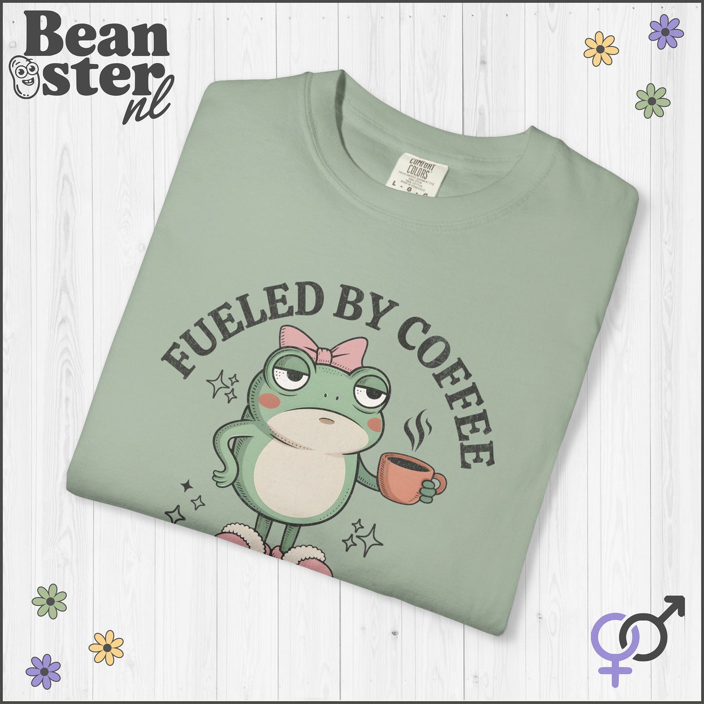 Coffee & Hormonal Chaos Funny Frog Graphic Tee