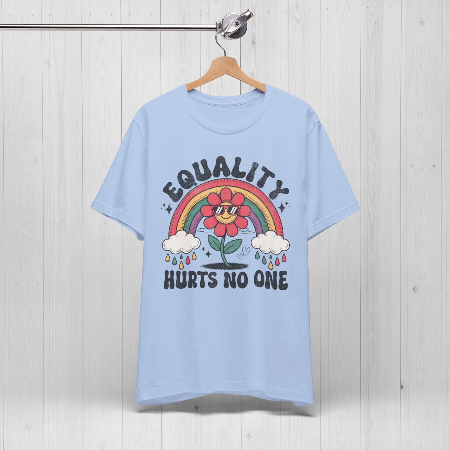 Equality Hurts No One Shirt – Groovy Pride Tee 🌈🌼