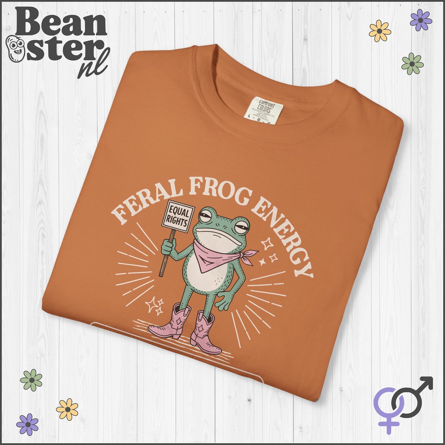 Feral Frog Protest T-Shirt – Funny Feminist Activism Tee