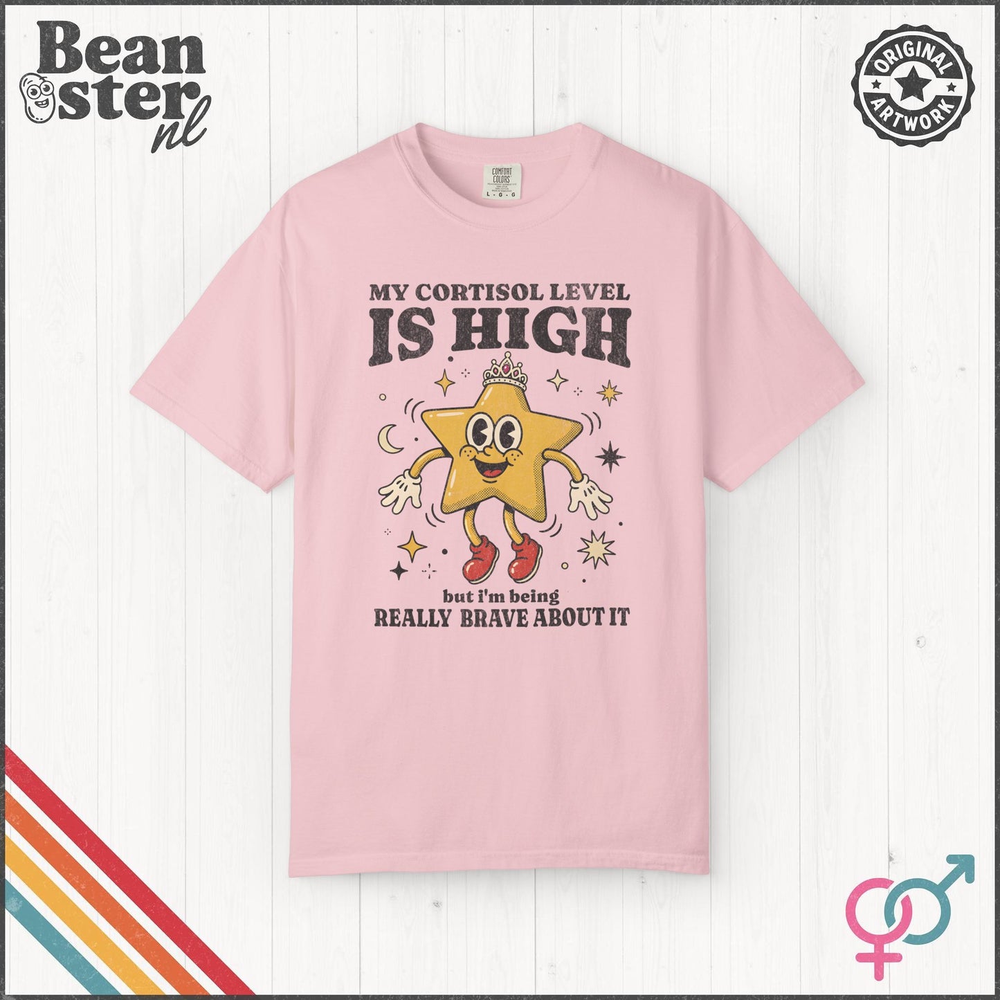 Funny Cortisol Graphic T-Shirt – Anxiety Humor Meme Tee