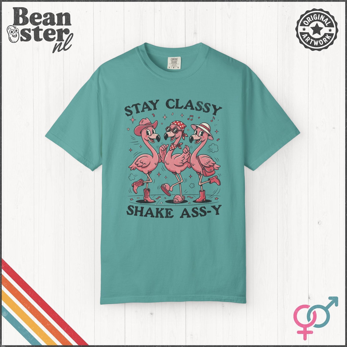 Stay Classy Shake Assy Funny Graphic T-Shirt Tee