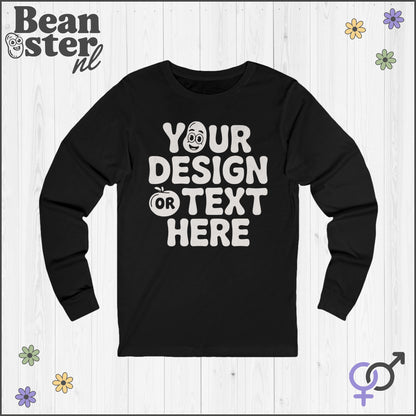 Personalized Long Sleeve Choose Your Print Longsleeve Custom Gift Oversized Sweater Personal Unisex Birthday Gifts Your Design Here