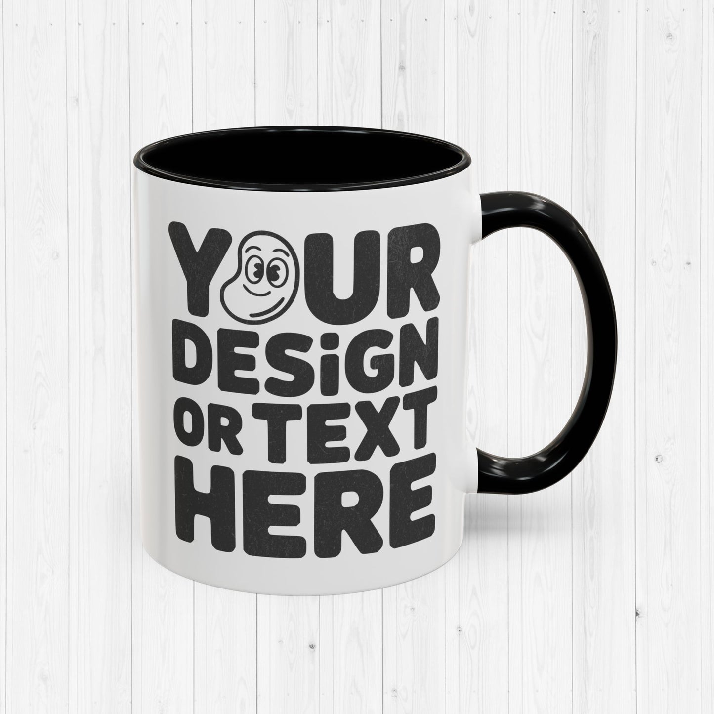 Personalized Accent Coffee Mug, Custom Mug Gift - Unique Coffee Cup.