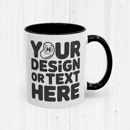 Personalized Accent Coffee Mug, Custom Mug Gift - Unique Coffee Cup.