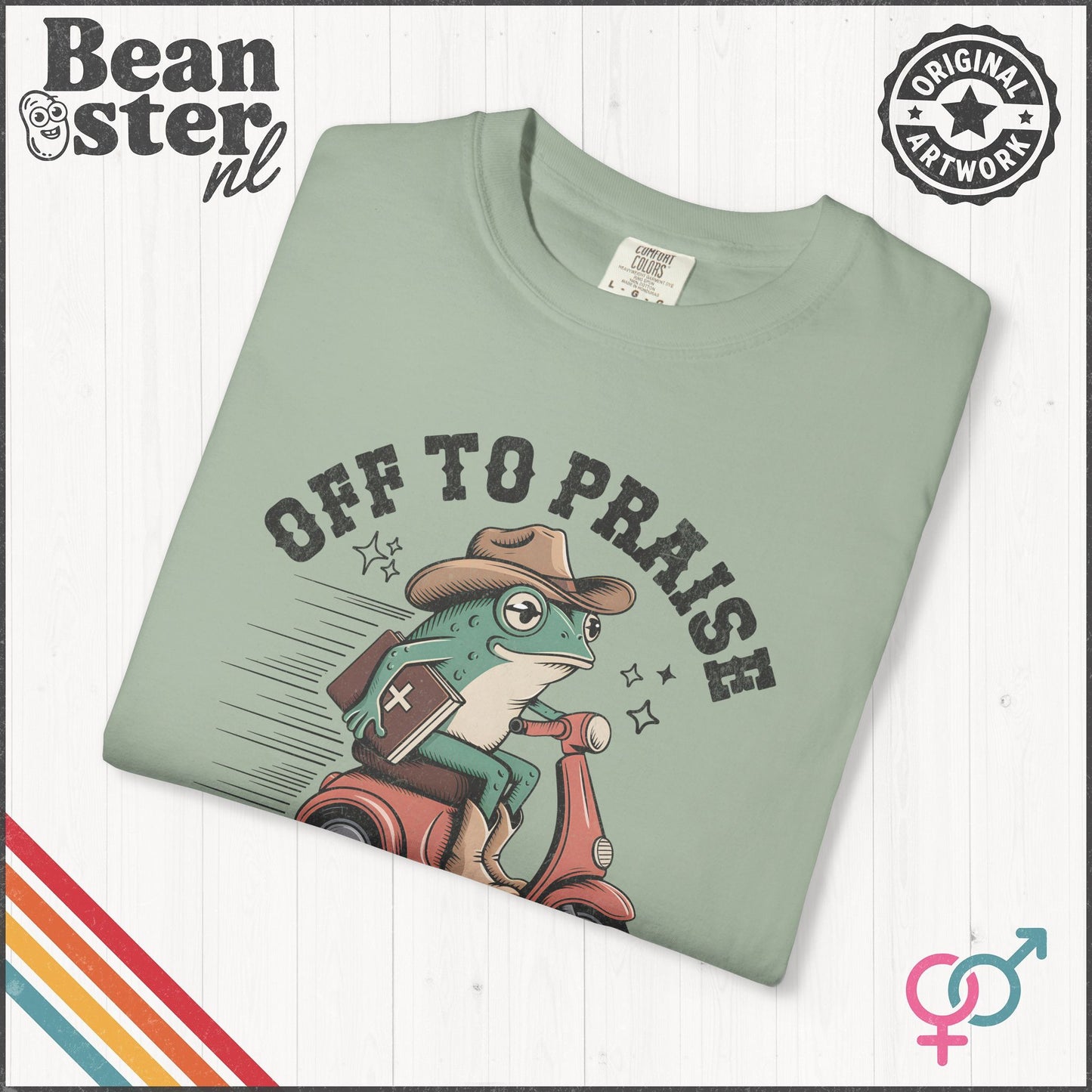 Off To Praise The Lord Frog T-Shirt – Funny Christian Gift