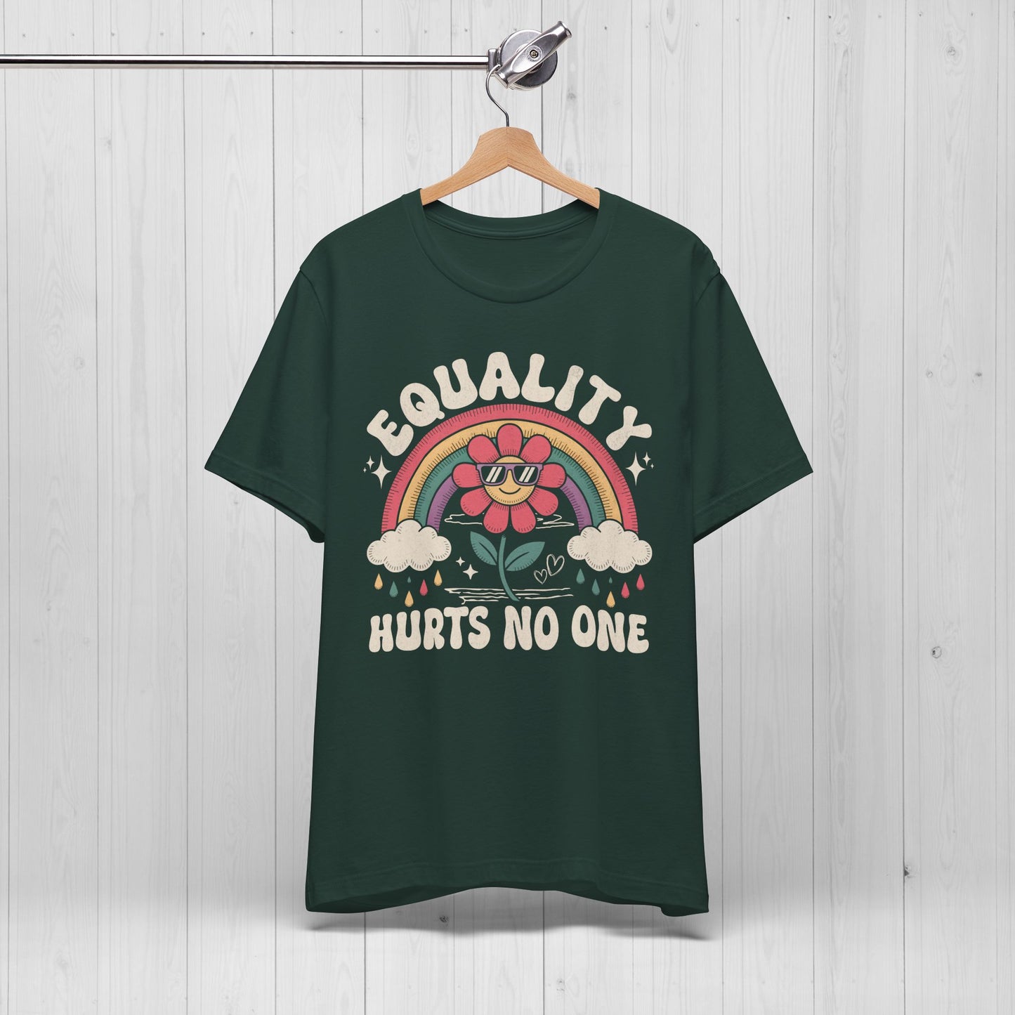 Equality Hurts No One Shirt – Groovy Pride Tee 🌈🌼
