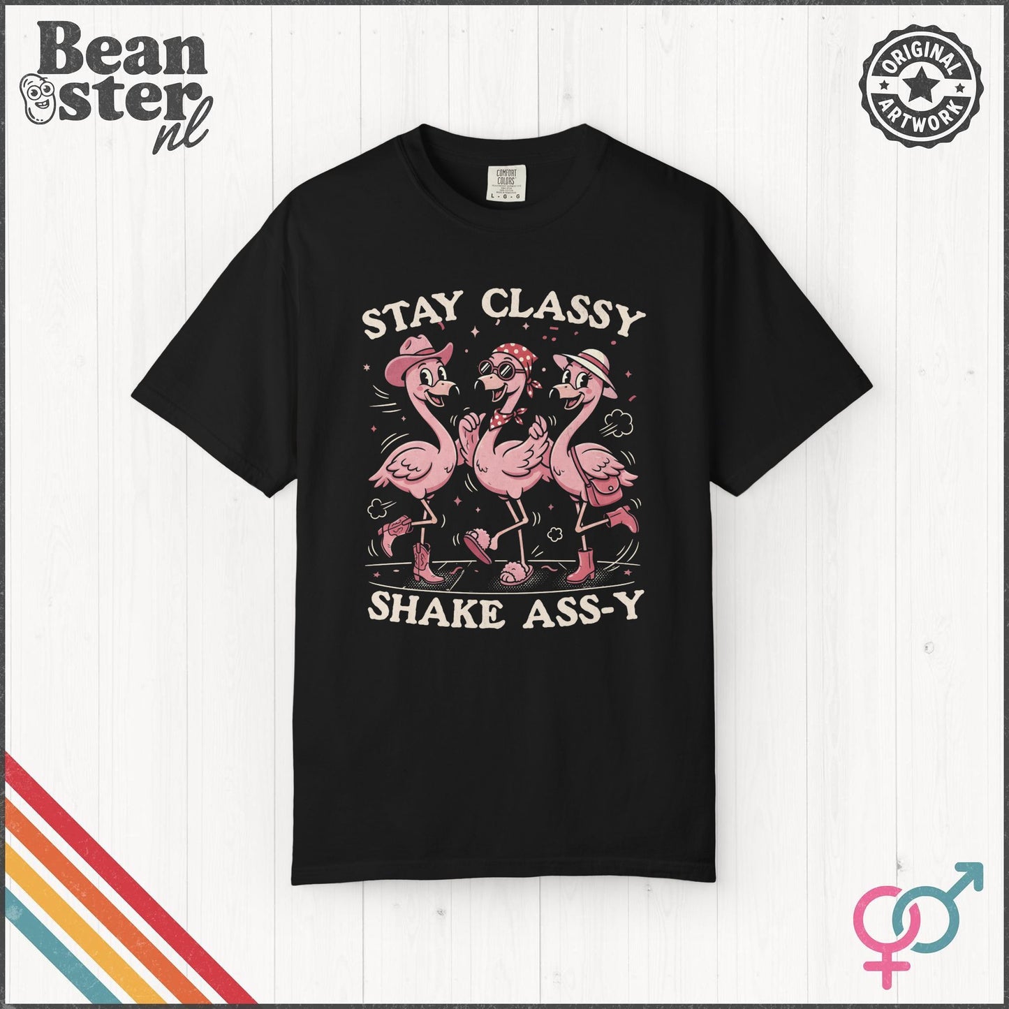 Stay Classy Shake Assy Funny Graphic T-Shirt Tee