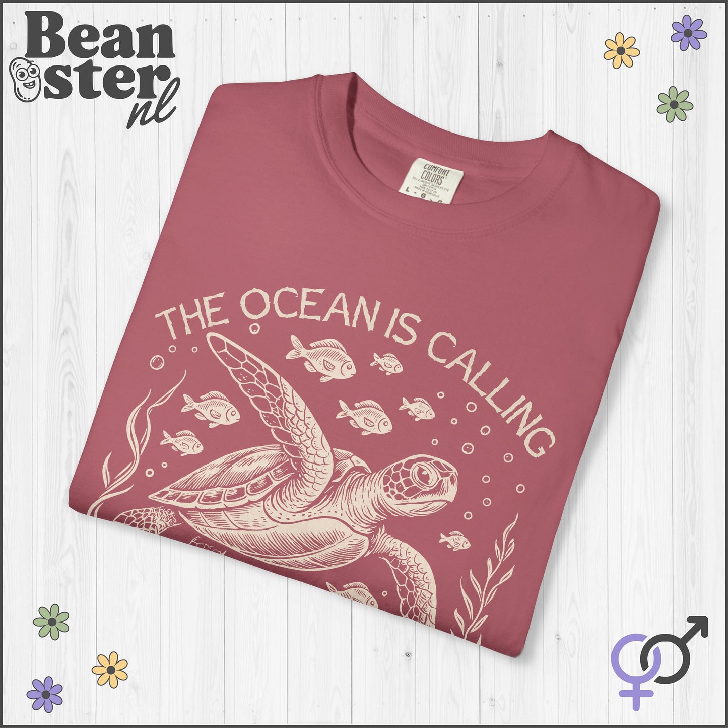 The Ocean Is Calling Vintage Sea Creatures Graphic Tee