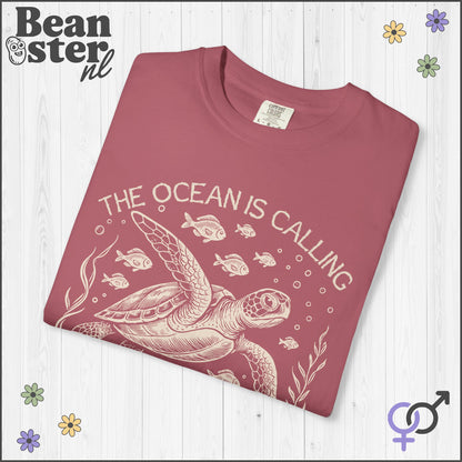 The Ocean Is Calling Vintage Sea Creatures Graphic Tee
