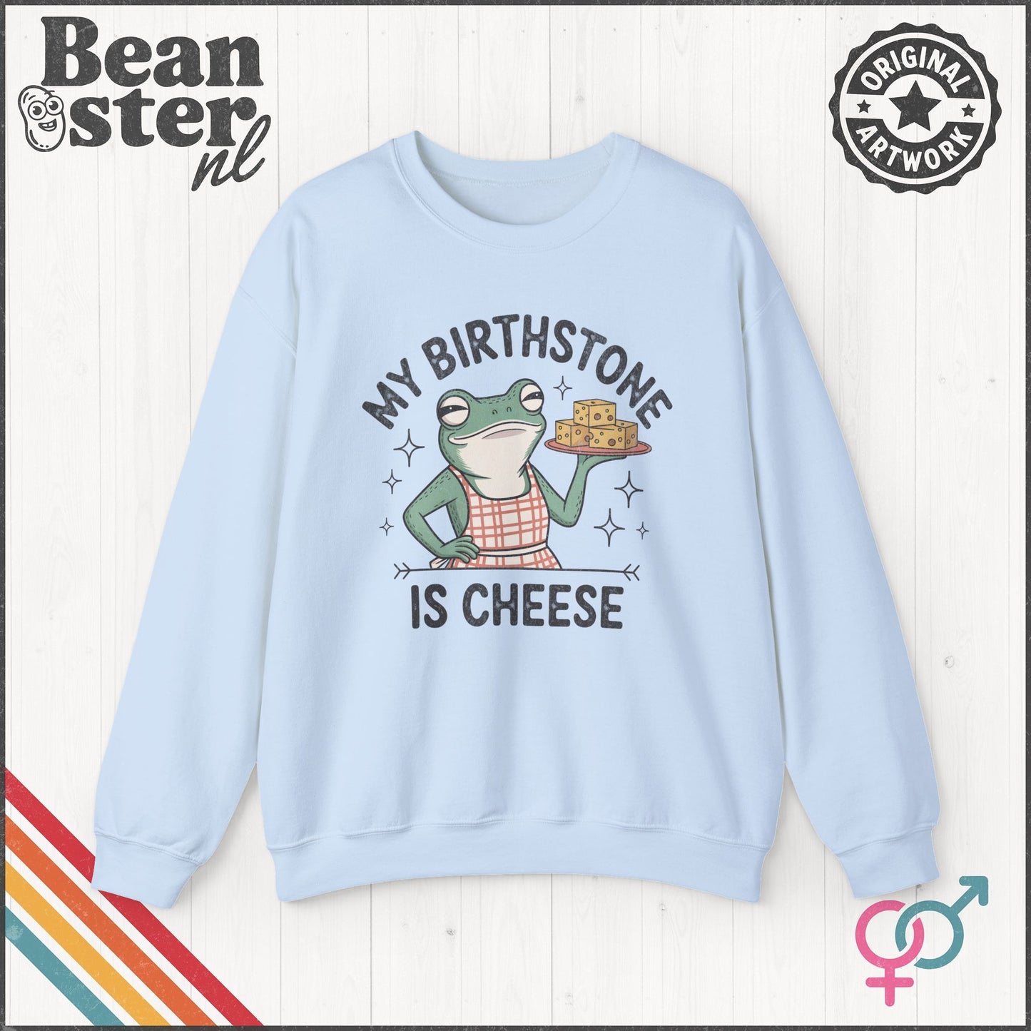 Cheese Is My Birthstone Funny Frog Sweatshirt