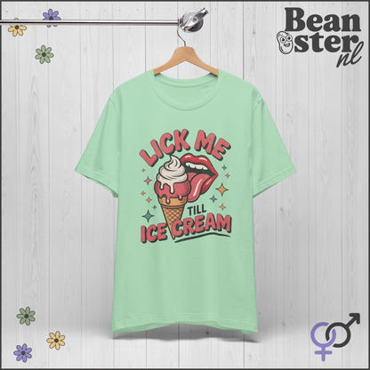 Lick Me Till Ice Cream | Funny Retro Style Tee