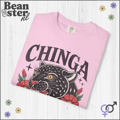 Chinga La Migra Shirt – Vintage Panther Floral Protest Tee
