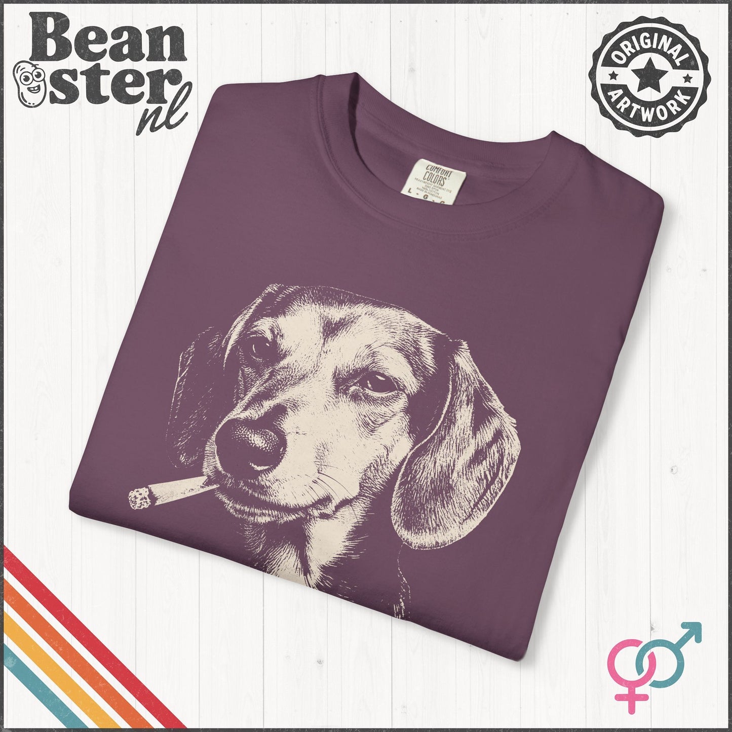 Smoking Dachshund Graphic Tee