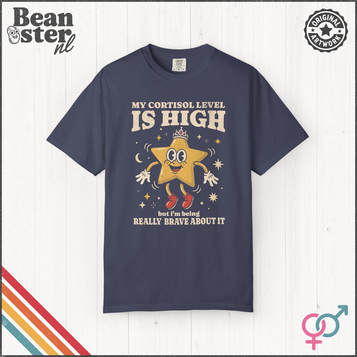 Funny Cortisol Graphic T-Shirt – Anxiety Humor Meme Tee