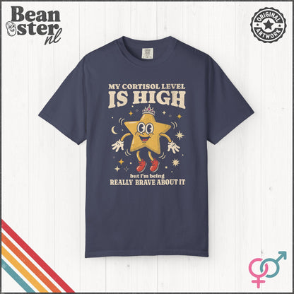 Funny Cortisol Graphic T-Shirt – Anxiety Humor Meme Tee