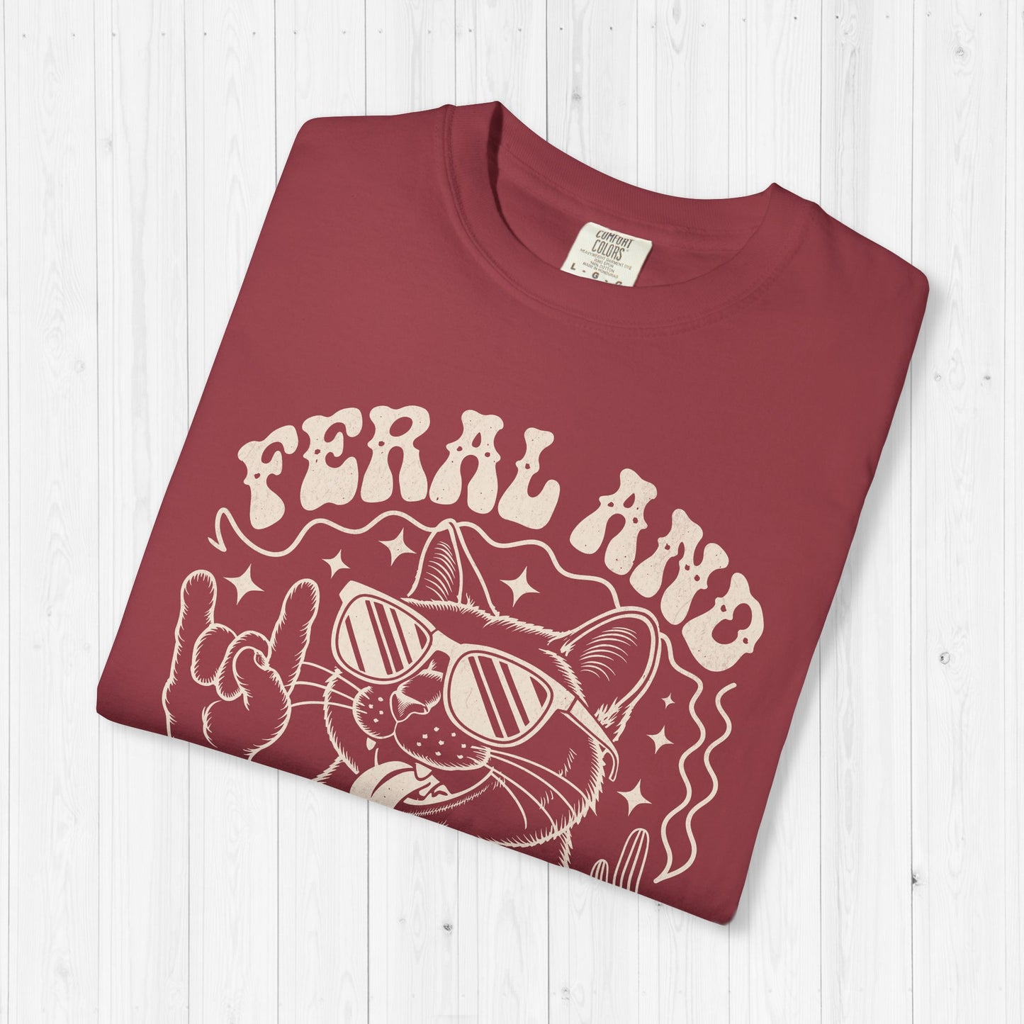 Feral and Spayed Cat Tee – Funny Vintage Feminist Shirt