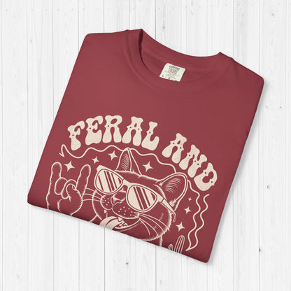 Feral and Spayed Cat Tee – Funny Vintage Feminist Shirt