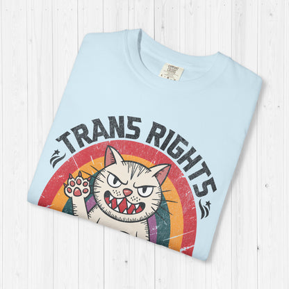 Trans Rights or I Bites Shirt – Funny LGBTQ Cat Tee
