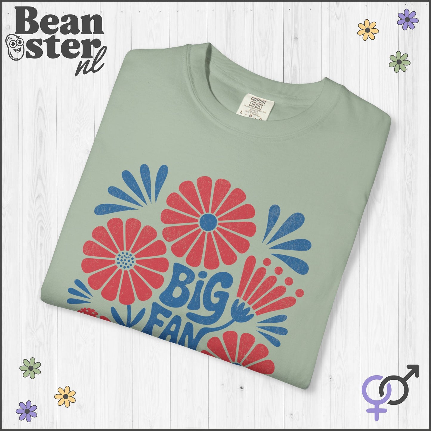 Big Fan of Human Rights | Abstract Flowers T-Shirt