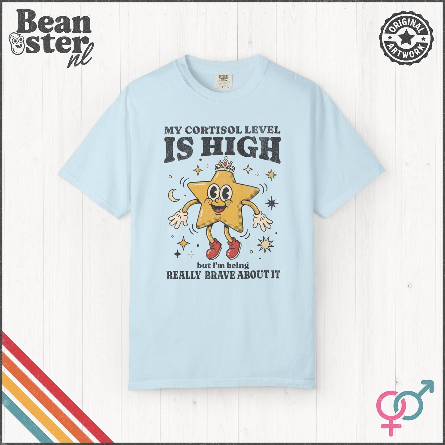 Funny Cortisol Graphic T-Shirt – Anxiety Humor Meme Tee