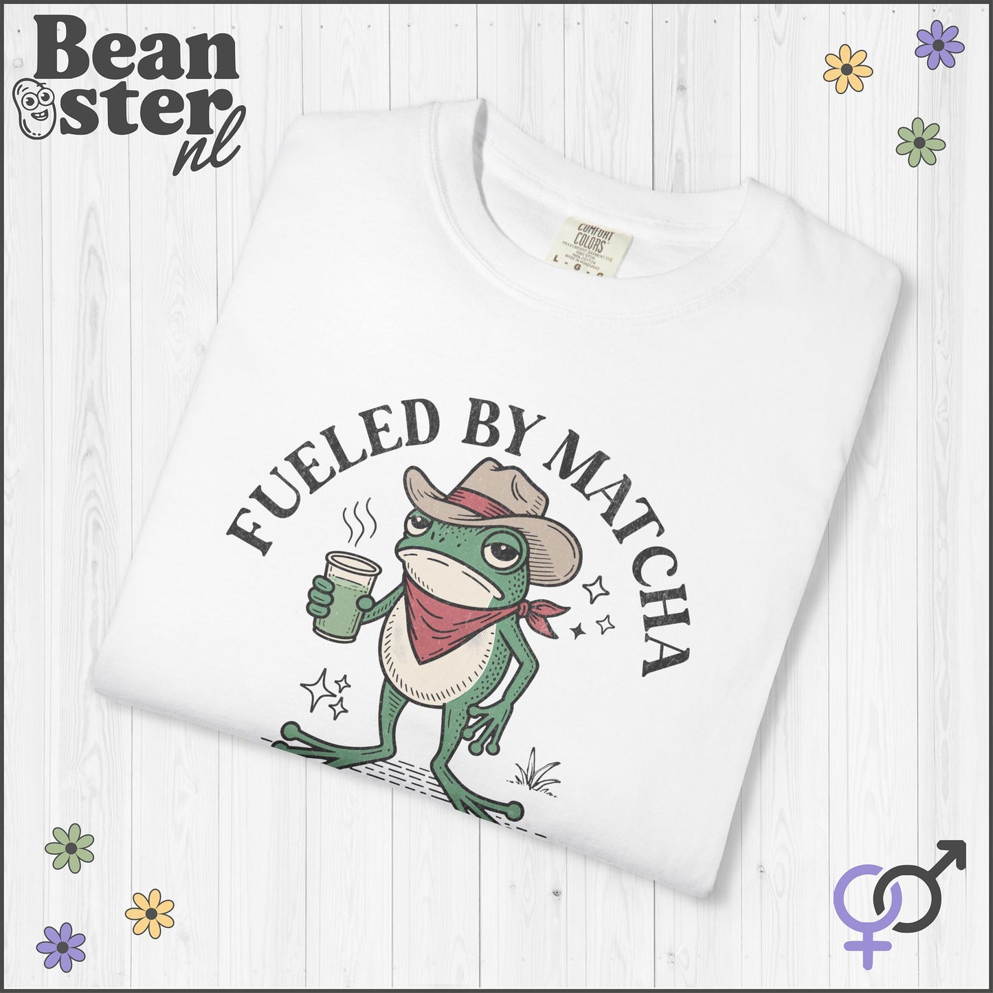 Fueled by Matcha & Anxiety Frog Meme T-Shirt