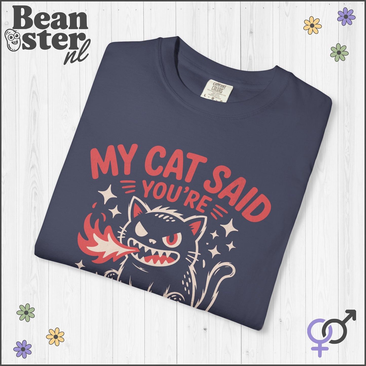 Kawaii Cat Graphic Tee – My Cat Said You’re a Bitch