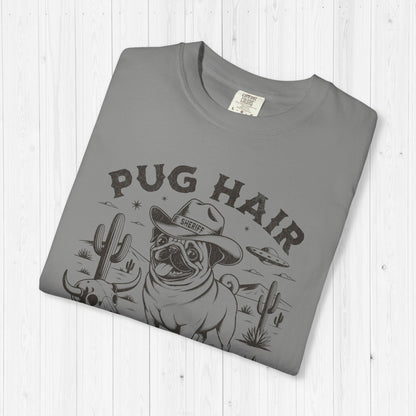 Vintage Western Pug Shirt – Customizable Pug Hair Don’t Care Tee