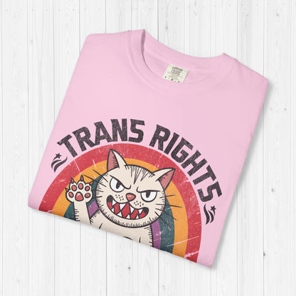 Trans Rights or I Bites Shirt – Funny LGBTQ Cat Tee