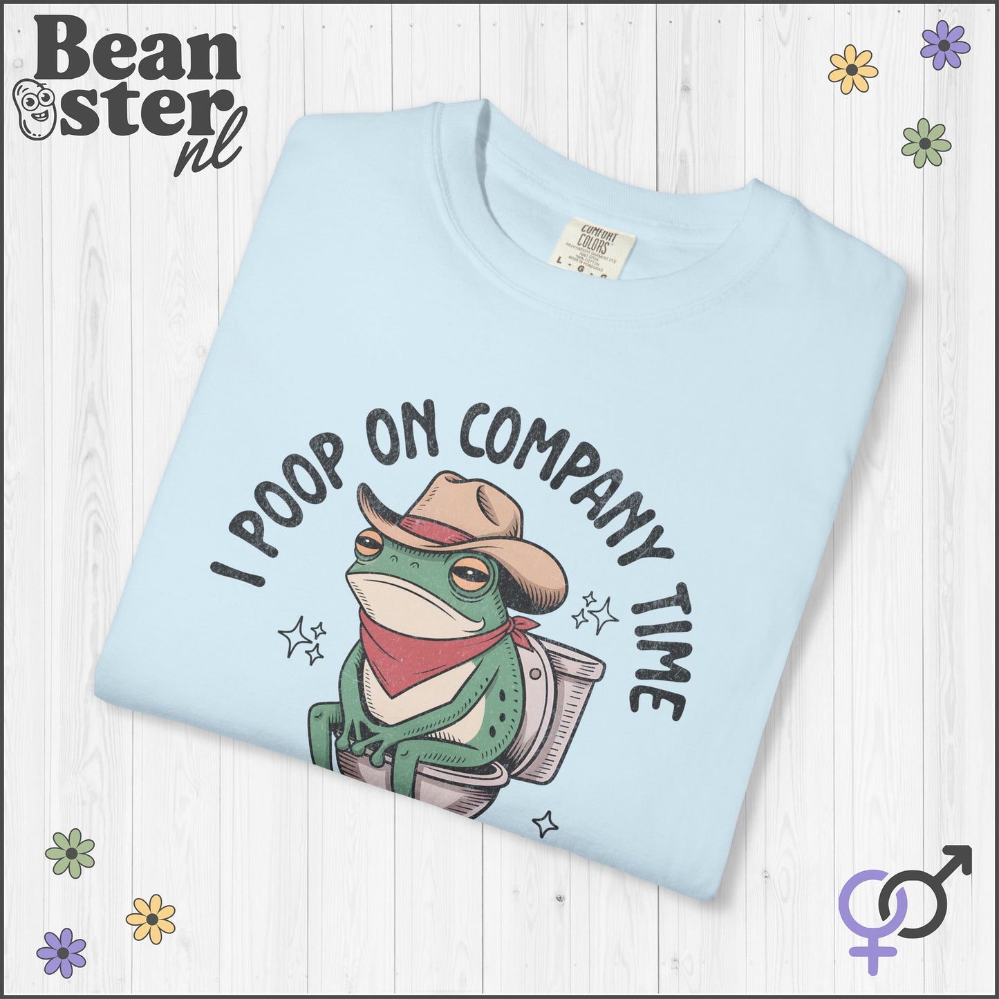 Funny Frog Shirt – I Poop On Company Time Tee