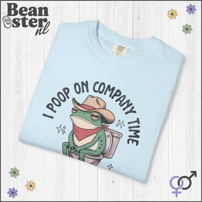 Funny Frog Shirt – I Poop On Company Time Tee