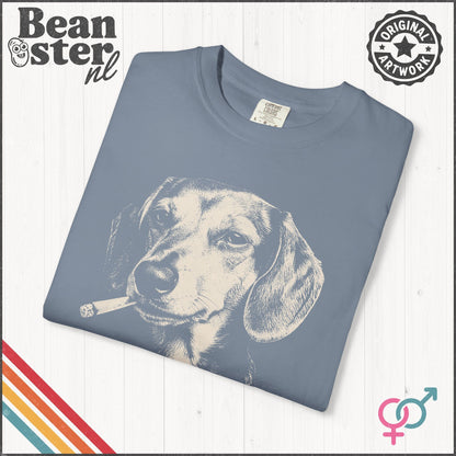 Smoking Dachshund Graphic Tee