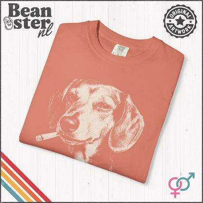 Smoking Dachshund Graphic Tee