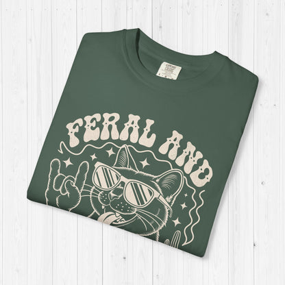 Feral and Spayed Cat Tee – Funny Vintage Feminist Shirt