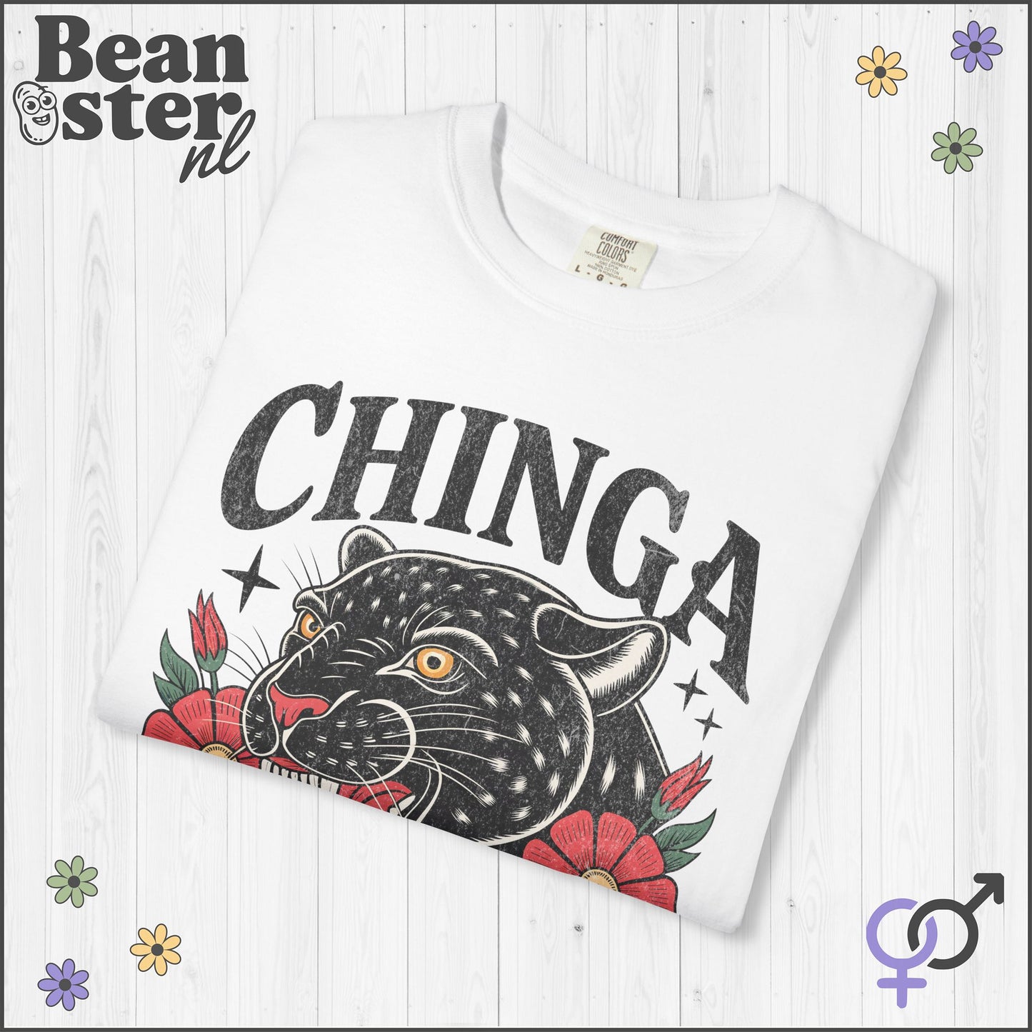 Chinga La Migra Shirt – Vintage Panther Floral Protest Tee