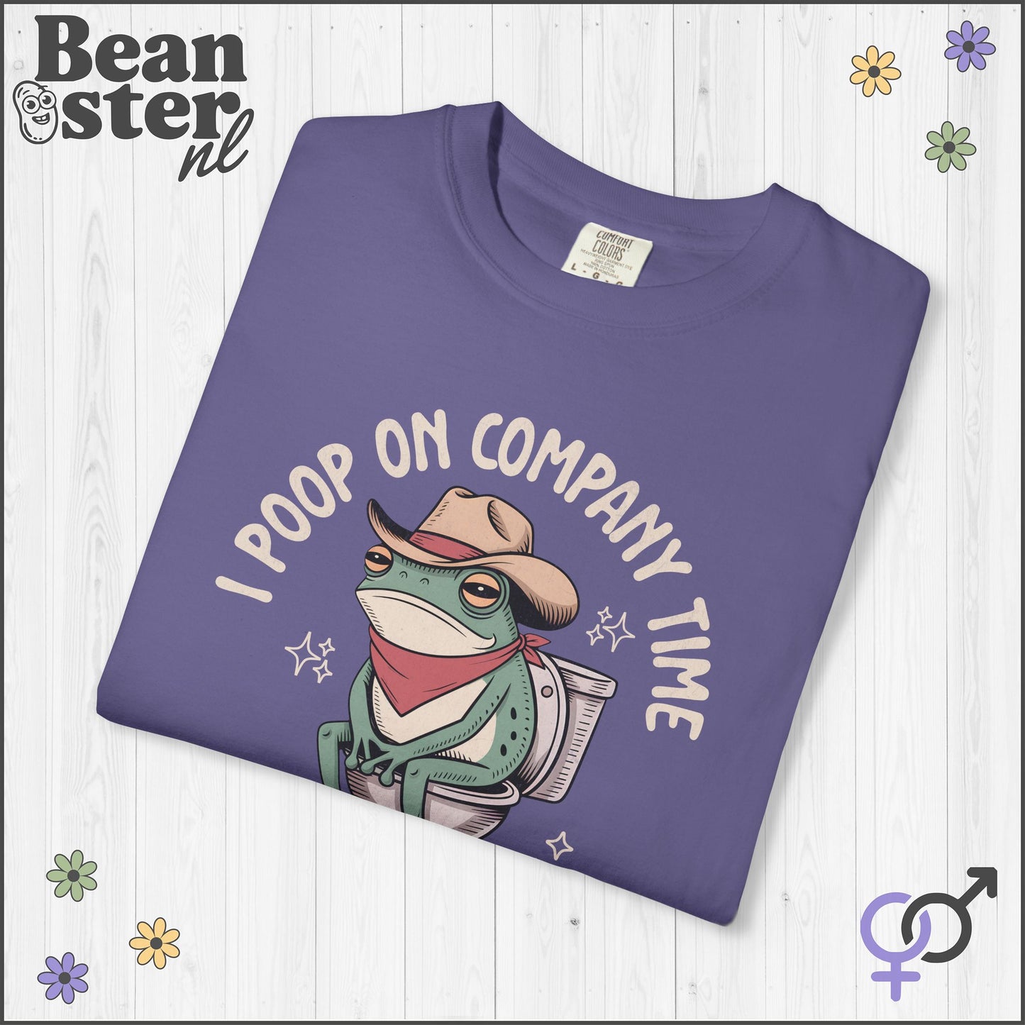 Funny Frog Shirt – I Poop On Company Time Tee