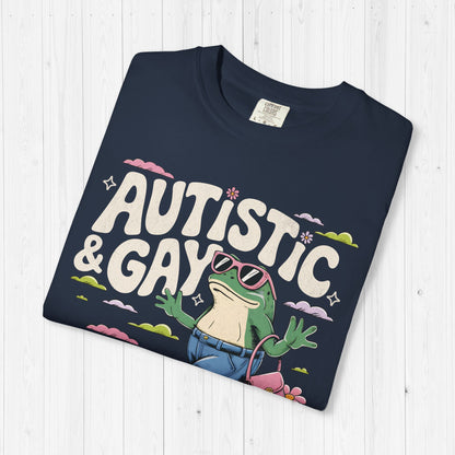 Funny Autistic and Gay Frog T-Shirt | Autism Meme Tee