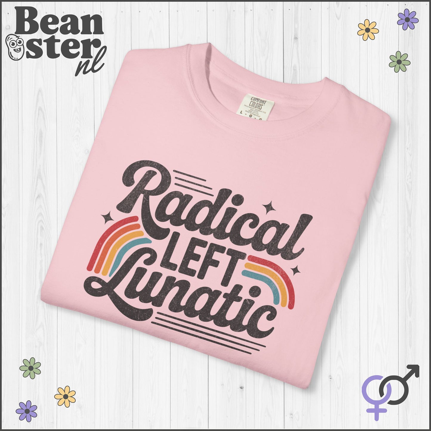 Radical Left Lunatic Retro Rainbow Shirt