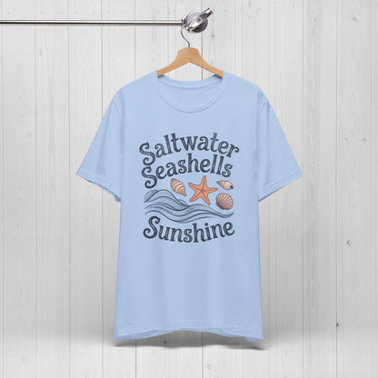Saltwater Seashells Sunshine Tee – Vintage Beach Vibes