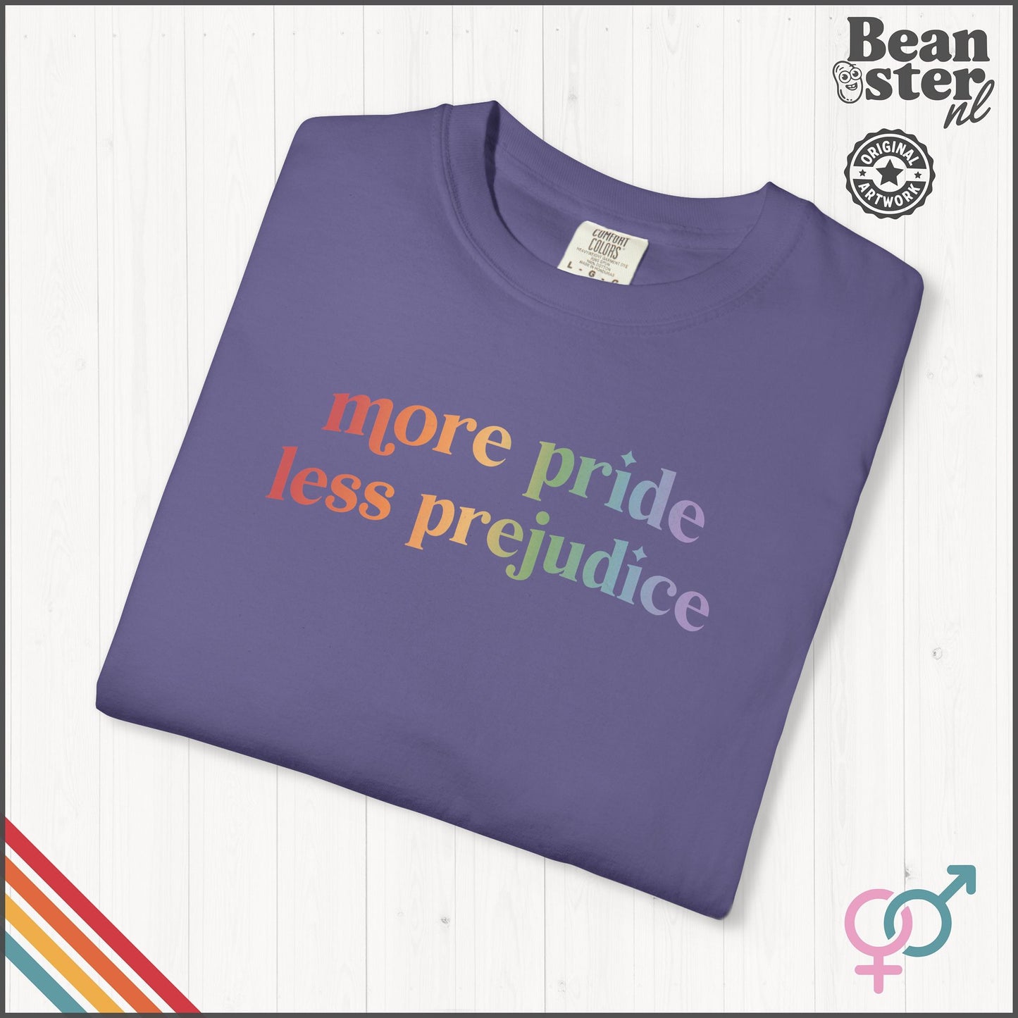 More Pride Less Prejudice LGBTQ Pride T-Shirt