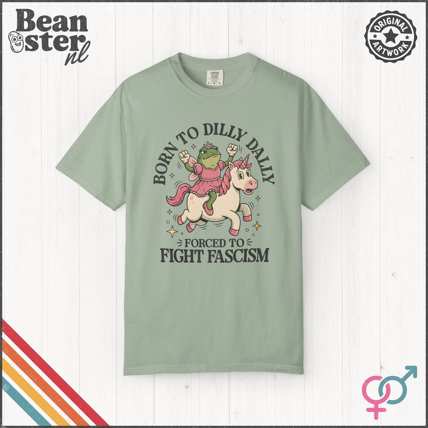 Born to Dilly Dally Anti Fascist Graphic Tee