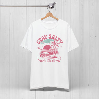 Stay Salty Vintage Pink Tee – Retro Summer Vibes Shirt