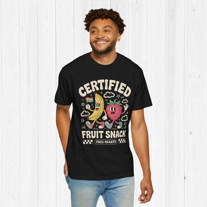 Certified Fruit Snack Tee – Cute Retro LGBTQ Shirt 🍌💖
