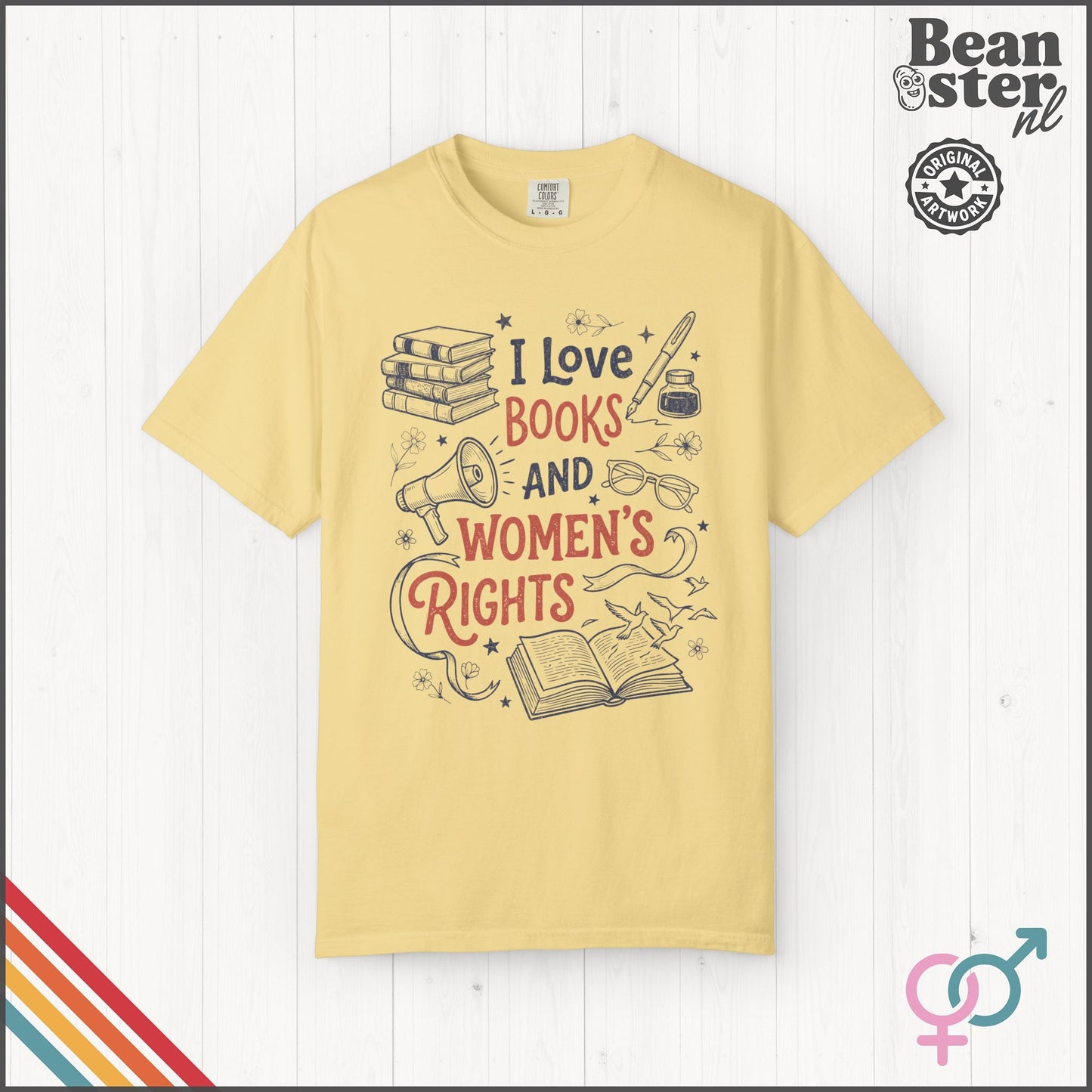 Books & Women's Rights T-Shirt | Feminist Reader Gift