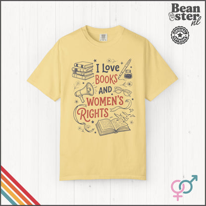 Books & Women's Rights T-Shirt | Feminist Reader Gift
