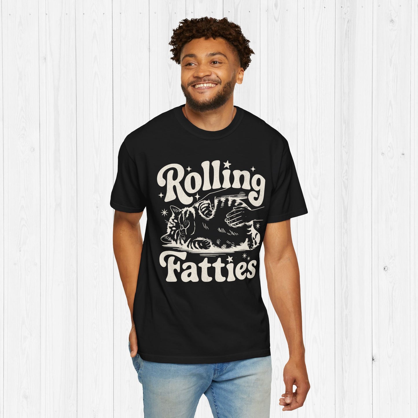 Rolling Fatties Cat Shirt Funny Cannabis Tee