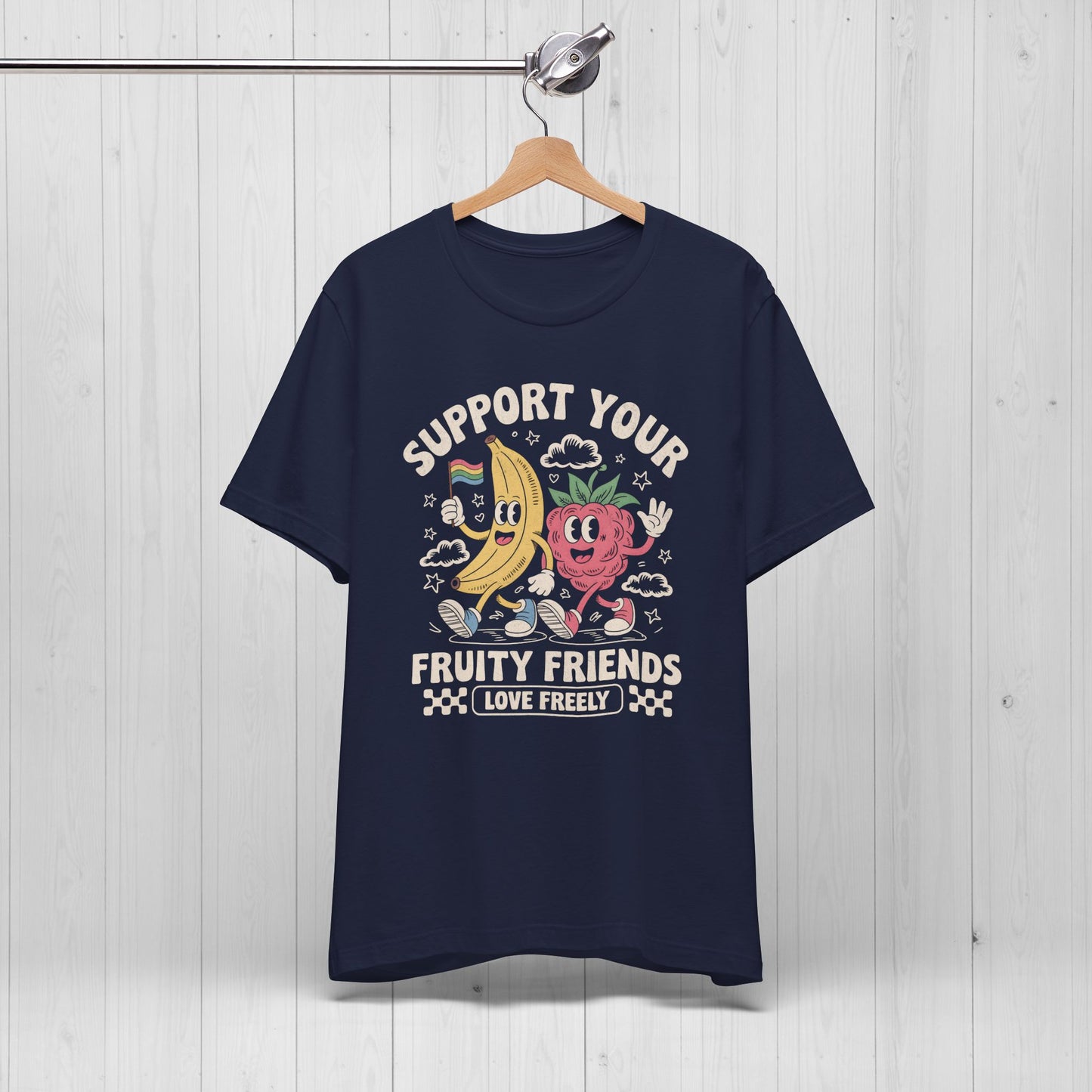 Support Your Fruity Friends – Cute Pride Shirt 🌈🍓🍌