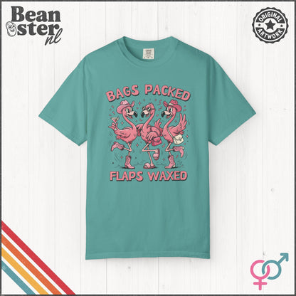 Funny Bags Packed Flaps Waxed Graphic T-Shirt