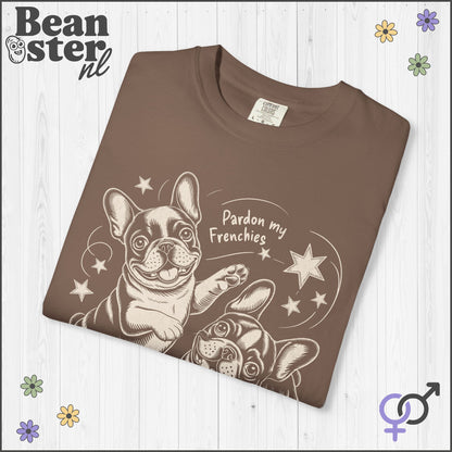 Pardon My Frenchies T-Shirt – Cute Bulldog Graphic Tee