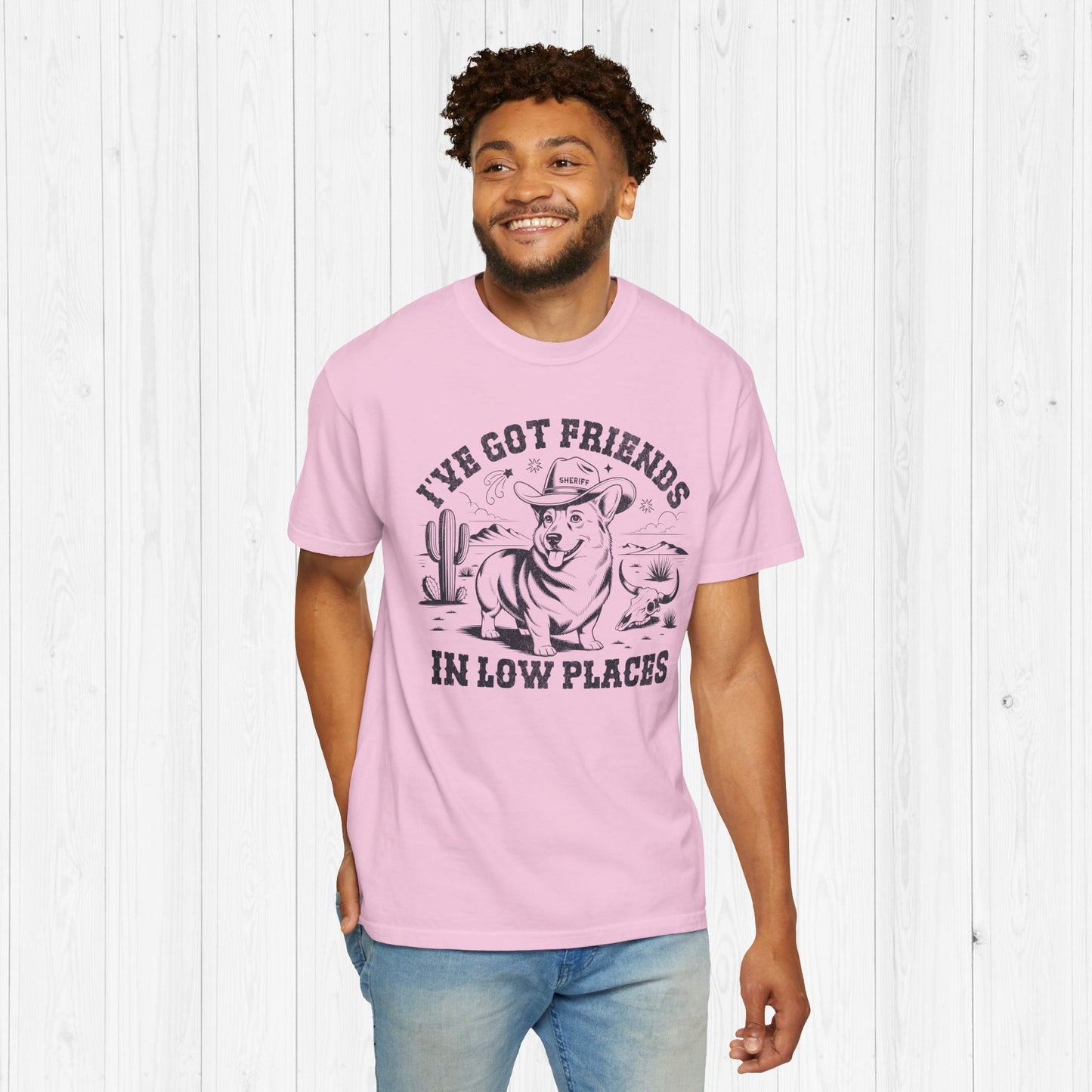 Vintage Western Corgi Shirt – Customizable ‘Friends in Low Places’ Tee