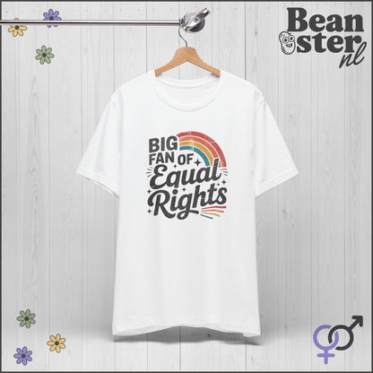 Big Fan of Equal Rights Retro Rainbow T-Shirt 🌈